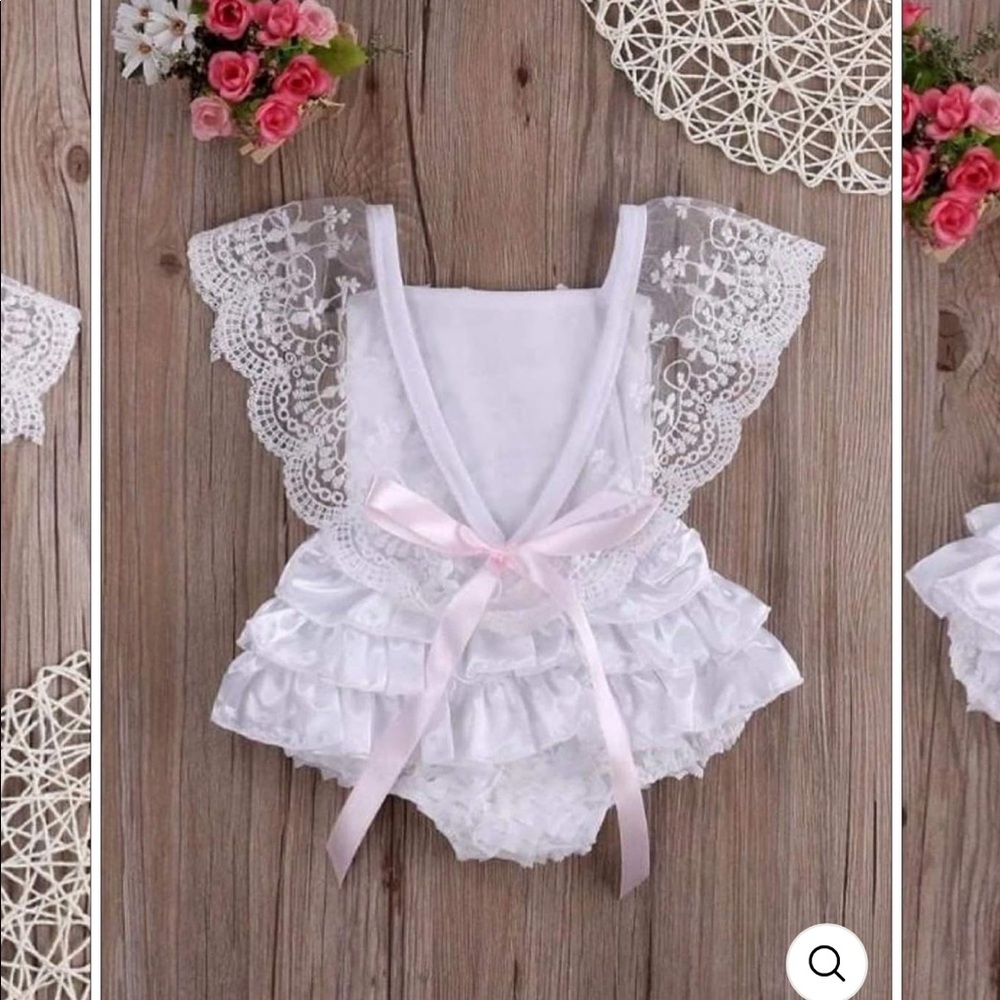 White lace romper